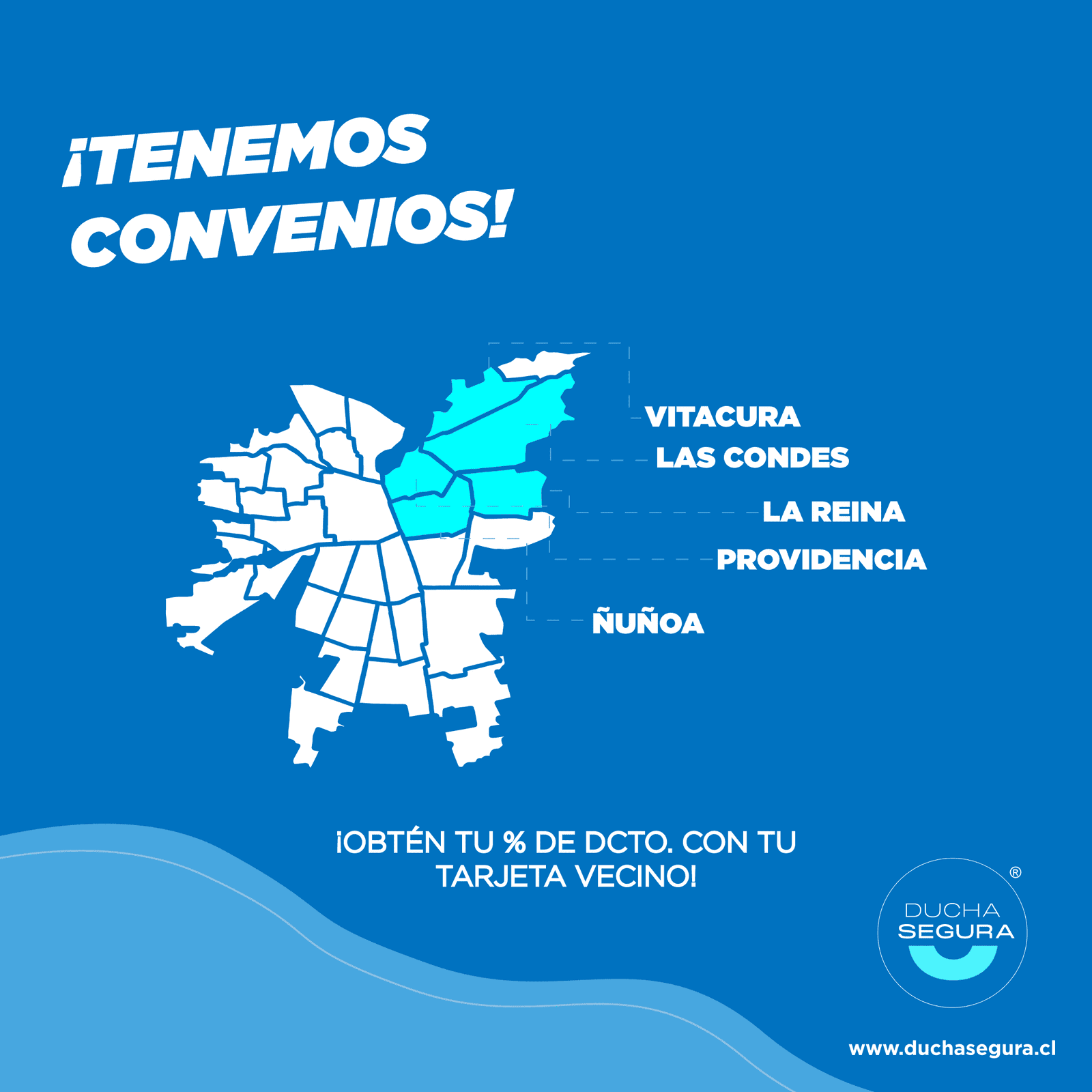Ducha Segura® cierra nuevos convenios con municipios de la Región Metropolitana 